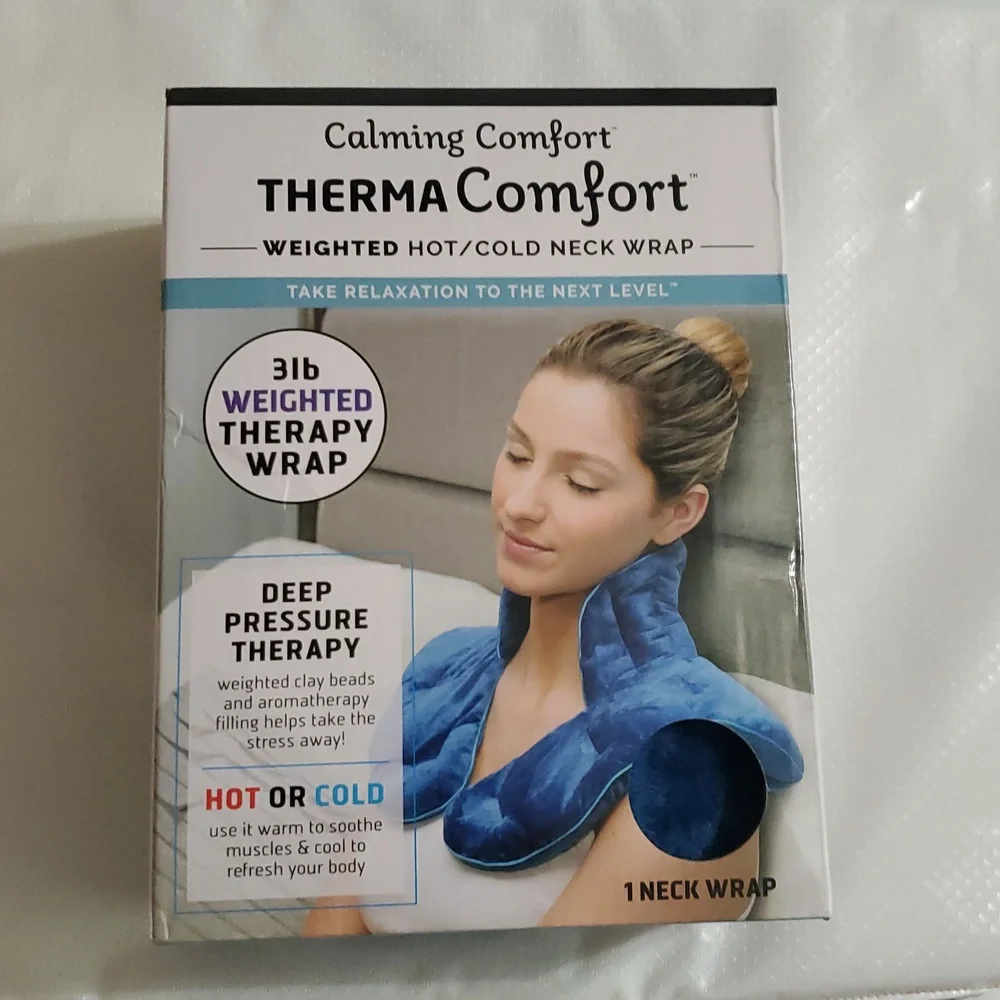 Calming Comfort Thermacomfort 3 LB Weighted Hot/Cold Aromatherapy neck‎ wrap new